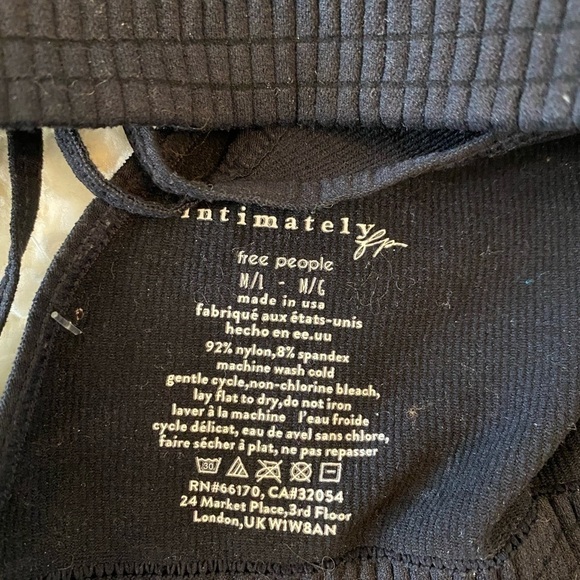 Free People Black Seams Right Bralette New Size Medium - Picture 6 of 8